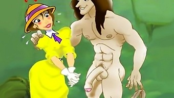 شخصیت های مشهور کمیک بوک با جین جوان در یک گروه درگیر سکس هاردکور می شوند