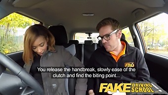 African-American Teenage Driving School Student Receives A Creampie As A Reward For Her Lessons