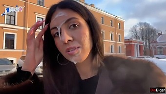 Stunning Woman Receives Facial In Public And Is Rewarded By A Stranger - Cumwalk