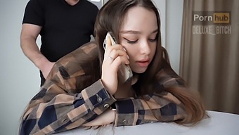 Deluxe_bitch Gets Her Stepbrother To Join In On A Phone Call
