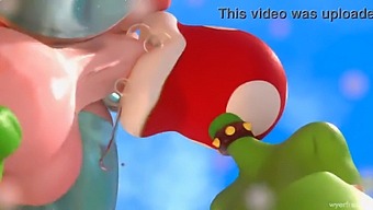 Princess Rosalina Futa Gets A Hot Blowjob From A Horny Slut In This Hentai Video.